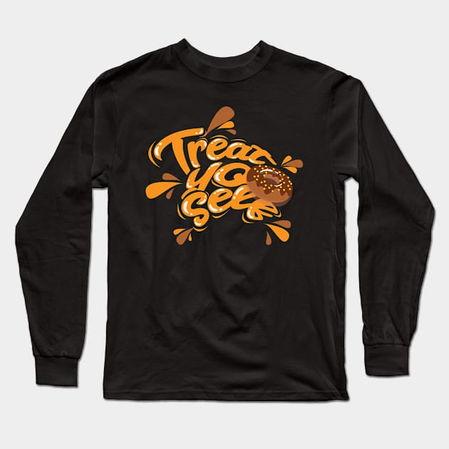 DONUTS Treat Yo Self Long Sleeve T-Shirt by MYFROG